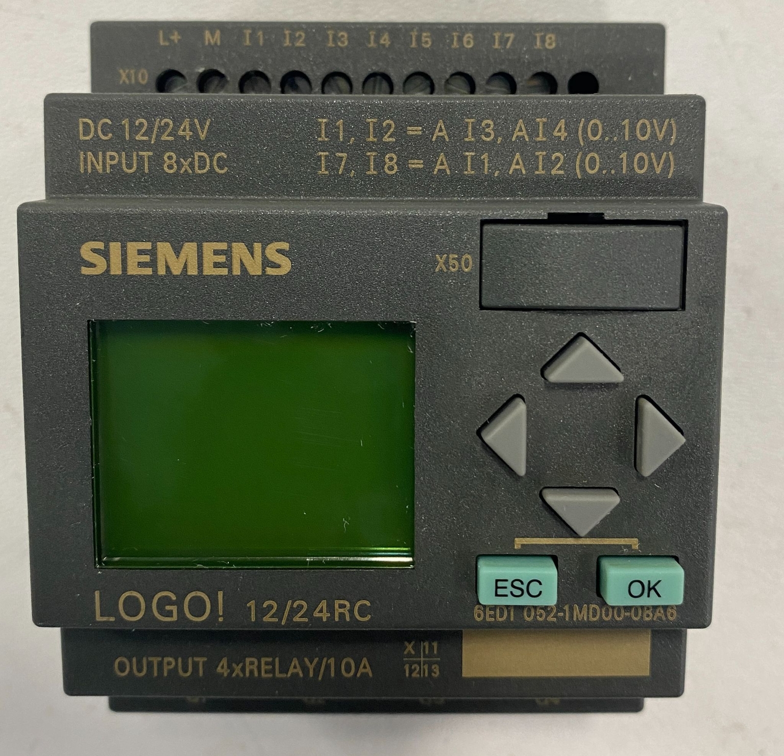 SEIMENS LOGO 12/24RC PLC INPUT AND OUTPUT MODULES USED