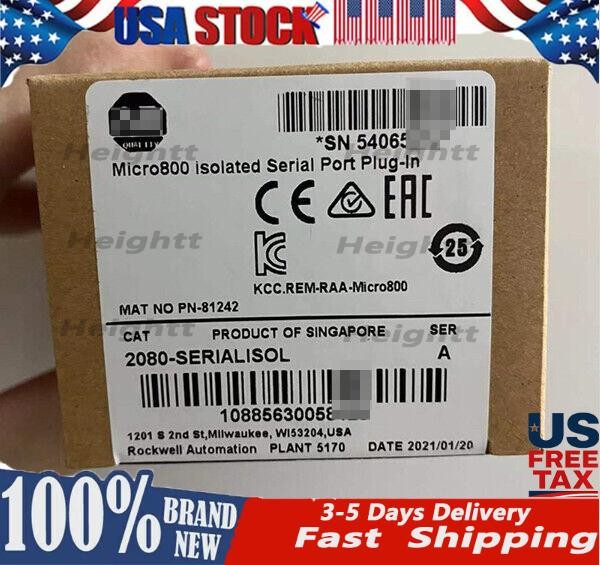 NEW SEALED Allen-Bradley 2080-SERIALISOL Micro800 Isolated Serial Port Plug-In