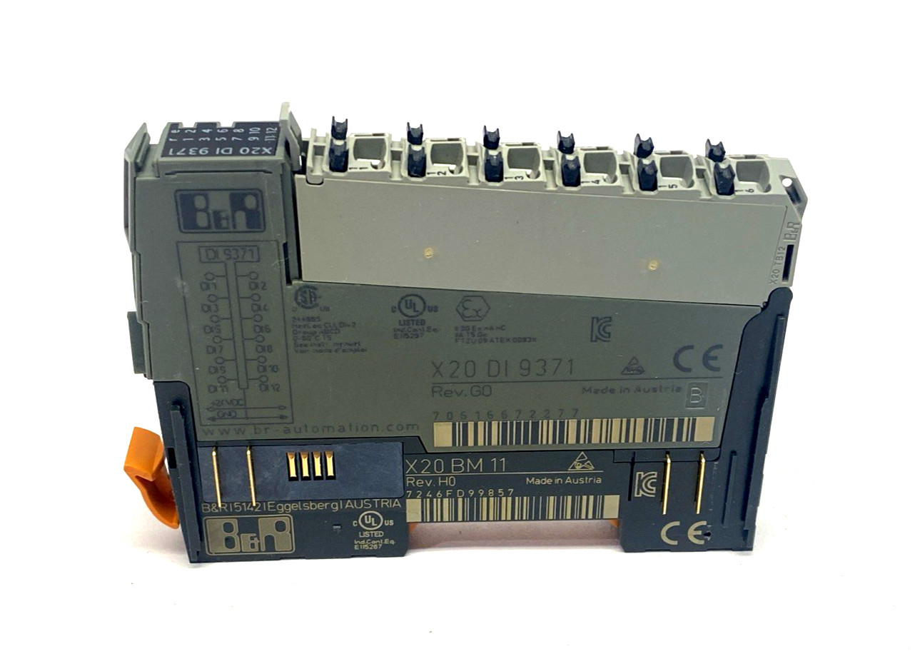 B&R X20DI9371 Digital Input Module, 12 Input, X20BM11 Base, X20 DI 9371