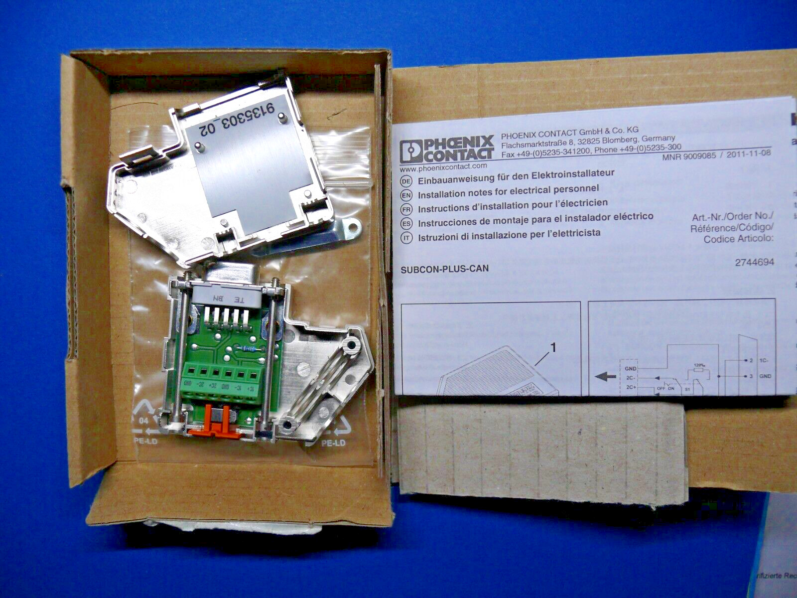 Phoenix Contact Profibus Connector SUBCON-PLUS-CAN (2744694) NEW & ORIGINAL PACKAGING