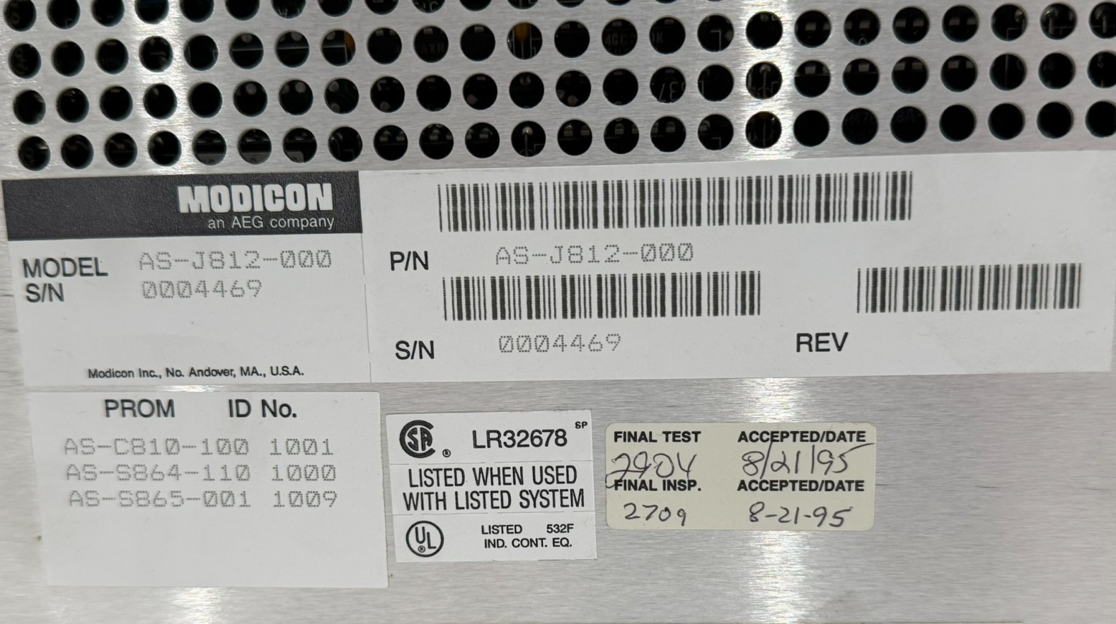 NEW MODICON AS-J812-000 INTERFACE ADAPTER MODULE ASJ812000