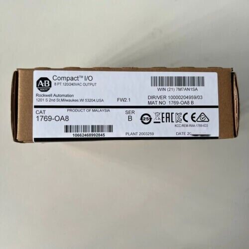New Sealed Allen Bradley 1769-OA8 SER A CompactLogix PLC Output Module 1769OA8
