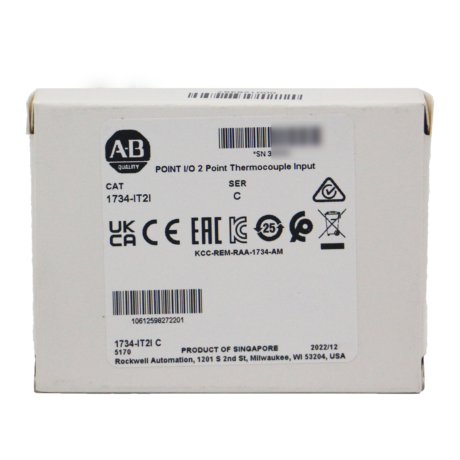 New 1734-IT2I Allen Bradley POINT I/O 2 Point Thermocouple Input Module