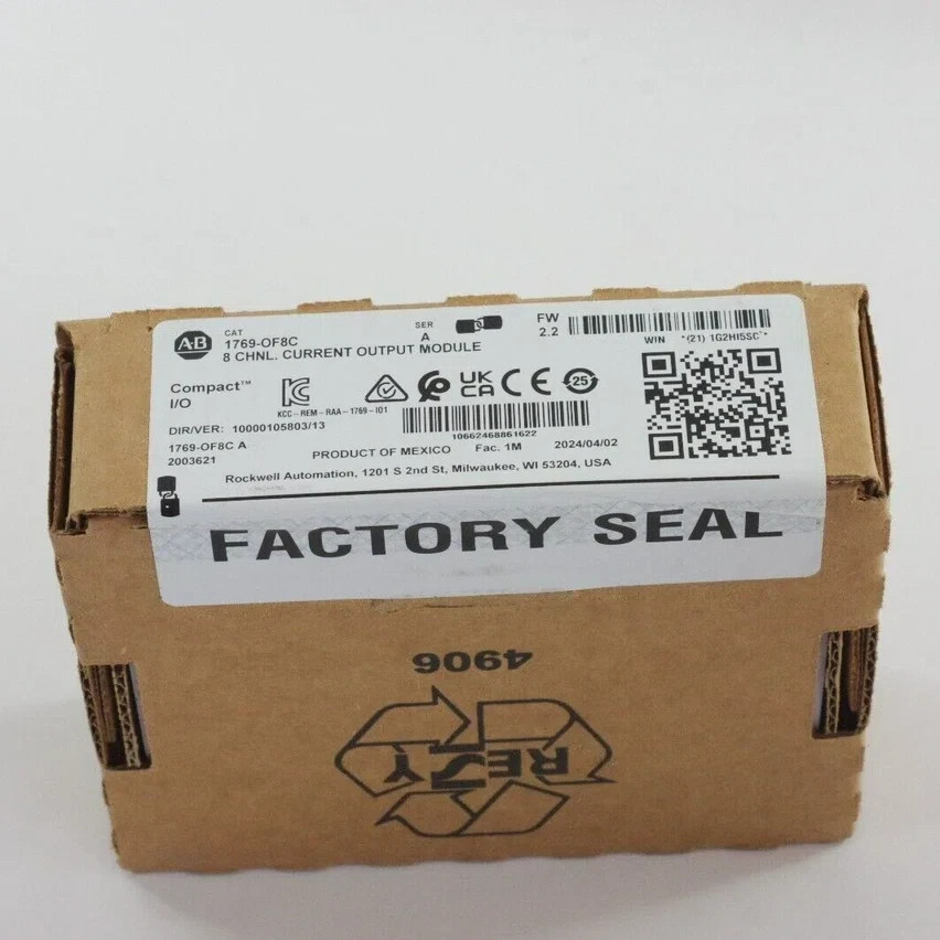 New Factory Sealed AB 1769-OF8C /A CompactLogix 8 Pt A/O Current Module 1769OF8C