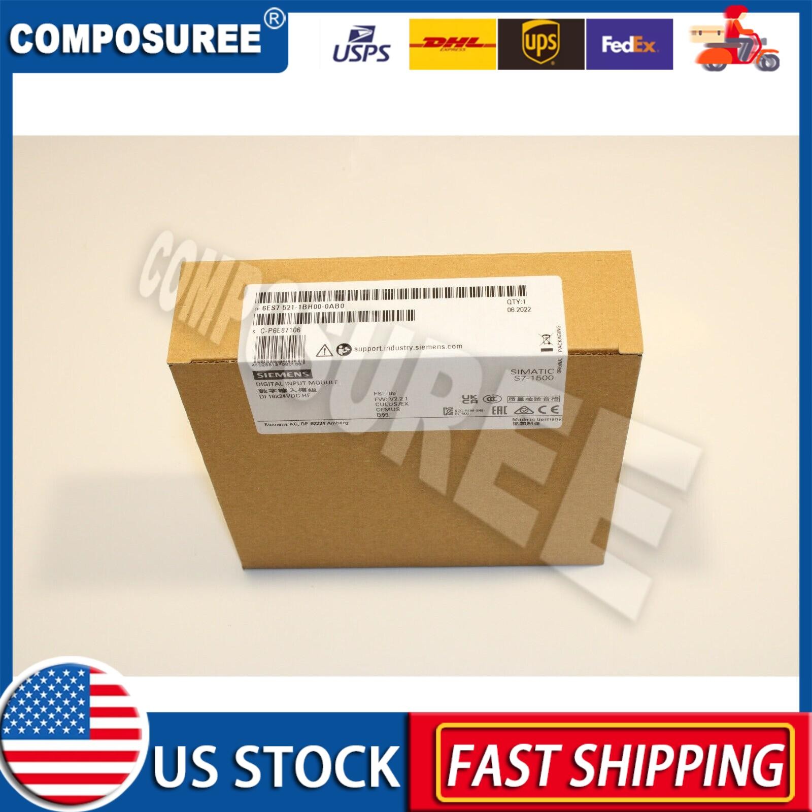 New Siemens SIMATIC S7-1500 digital input 6ES7521-1BH00-0AB0 6ES7 521-1BH00-0AB0