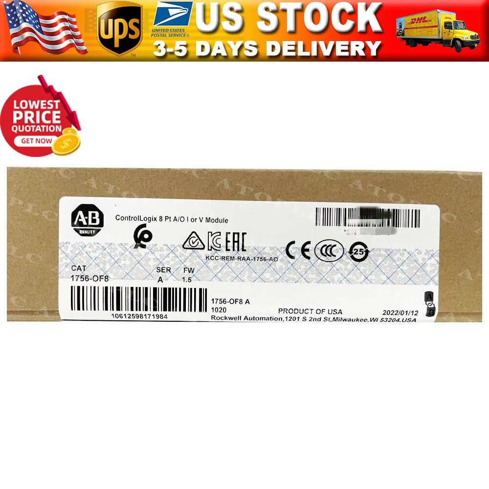 New Sealed AB 1756-OF8 ControlLogix PLC Output Module 1756OF8 US Free Tax