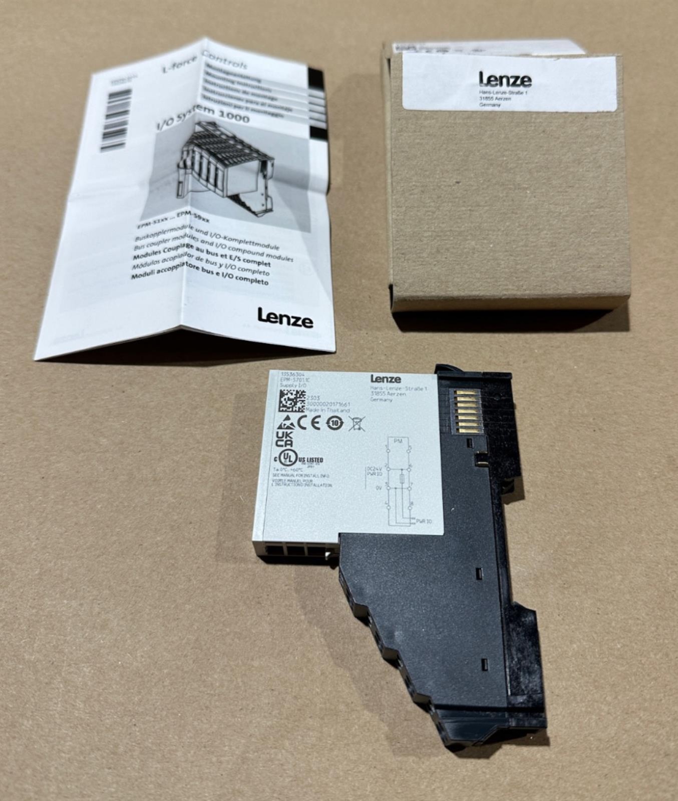 New Genuine Lenze EPM-S701.1C Input / Output PLC Module DC 24V 13536304
