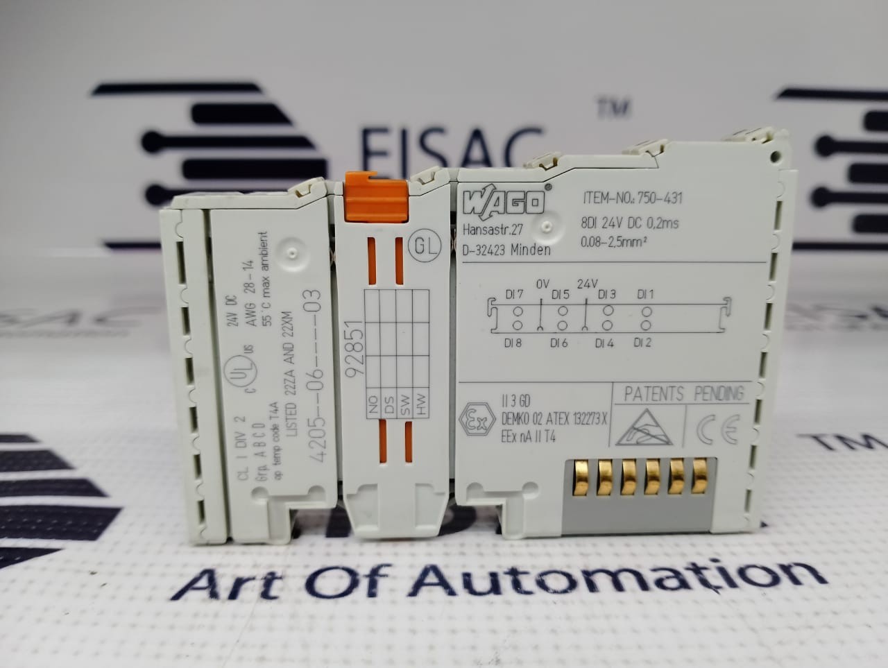 WAGO 750-431 Digital Input Module 8-Channel 24V DC 0.2ms High-Speed USED