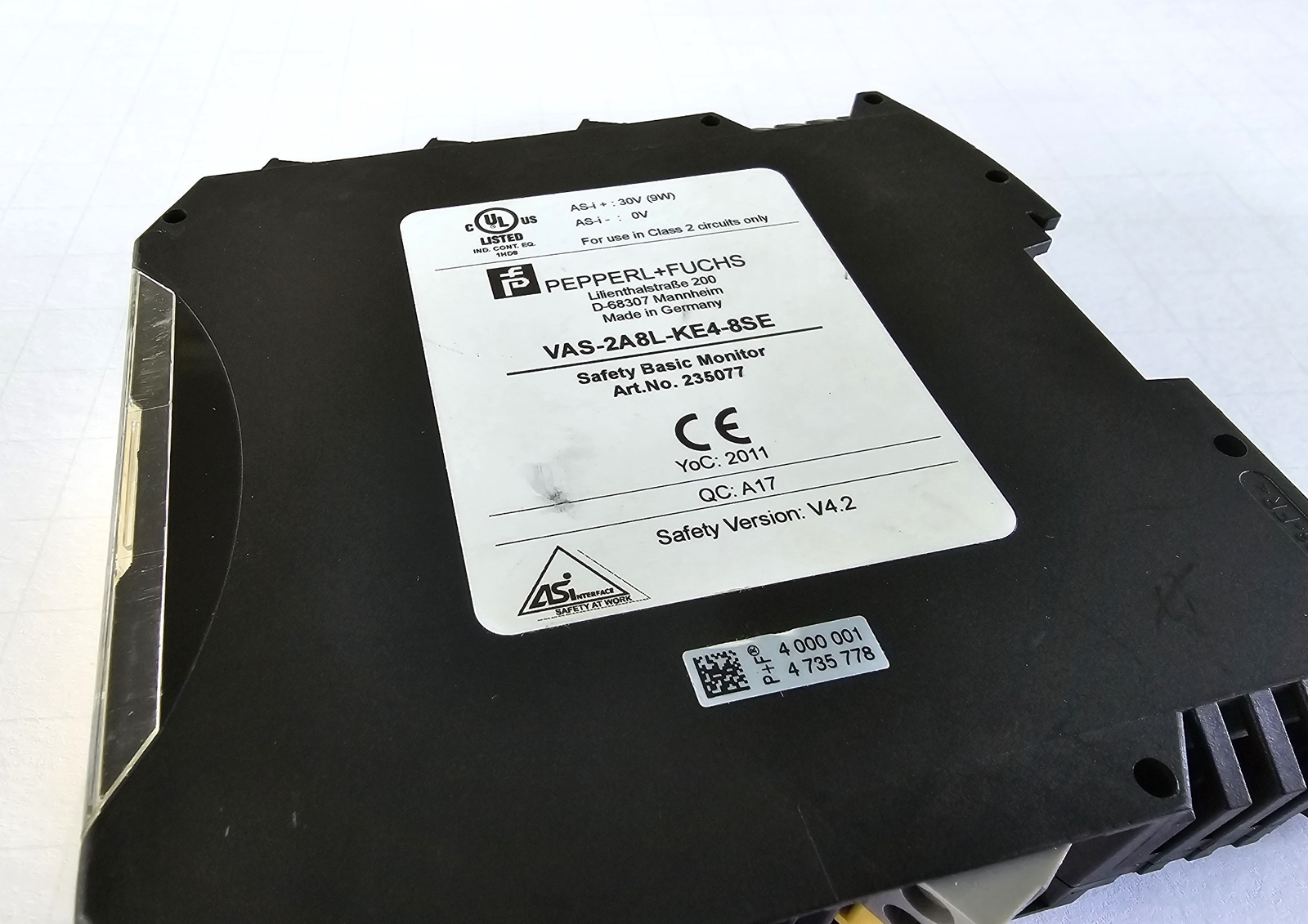 Pepperl + Fuchs VAS-2A8L-KE4-8SE Safety Relay 235077 – New