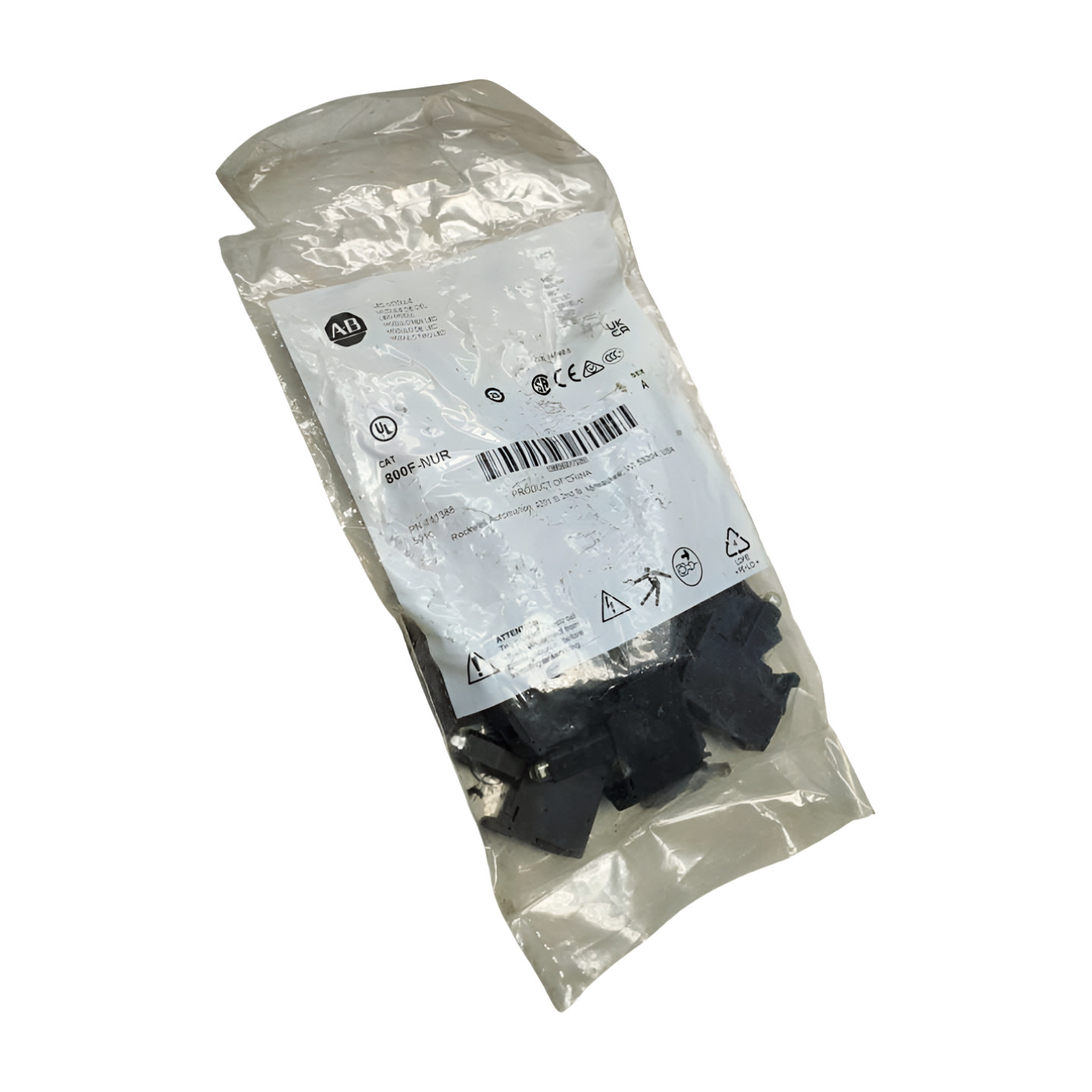 (Pack of 10) Allen-Bradley 800F-NUR Red LED Lamp Module, 12mA @ 24V, 12mA @120V