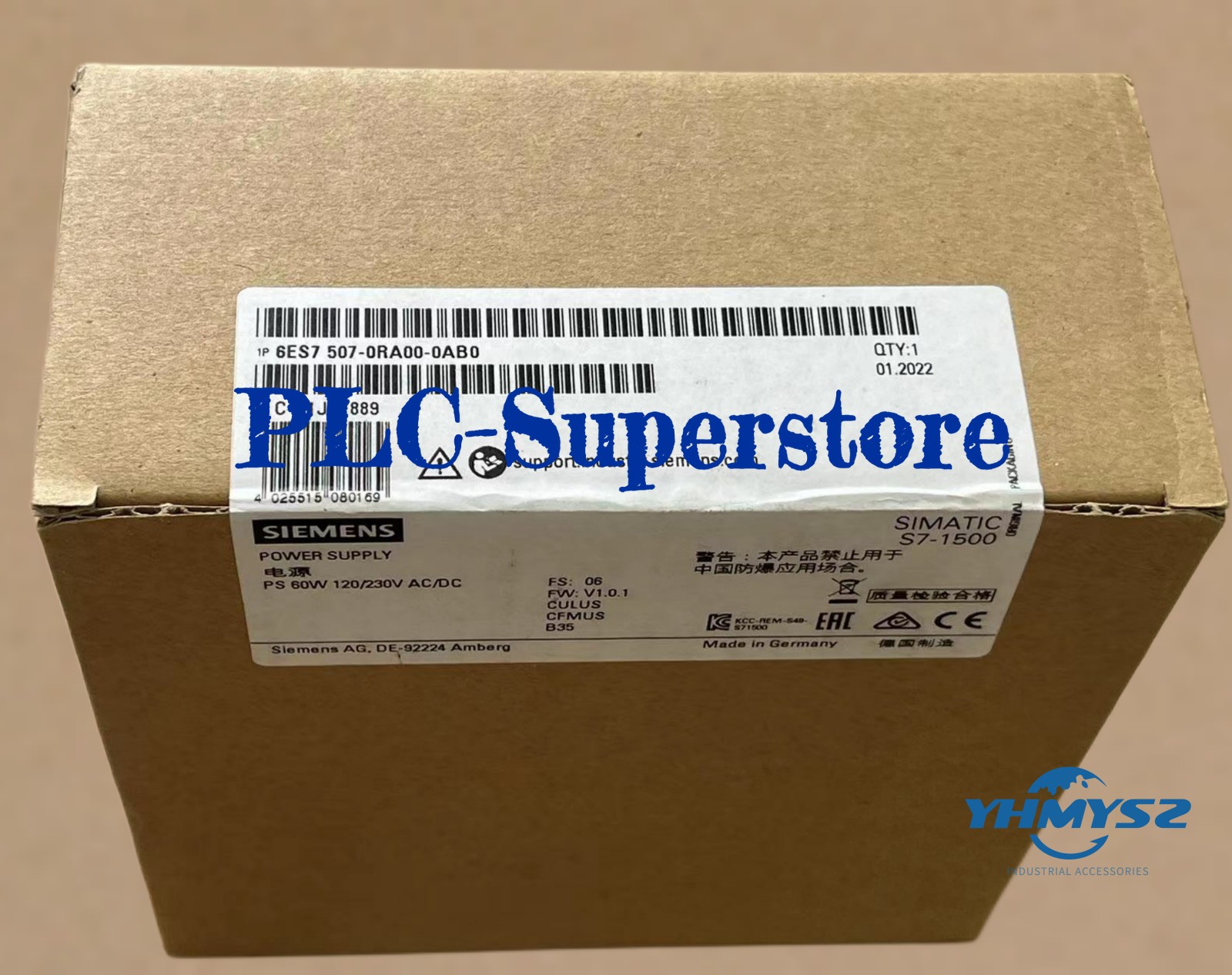 Siemens 6ES7507-0RA00-0AB0 SIMATIC S7-1500 System Power Supply 6ES7 5070RA000AB0