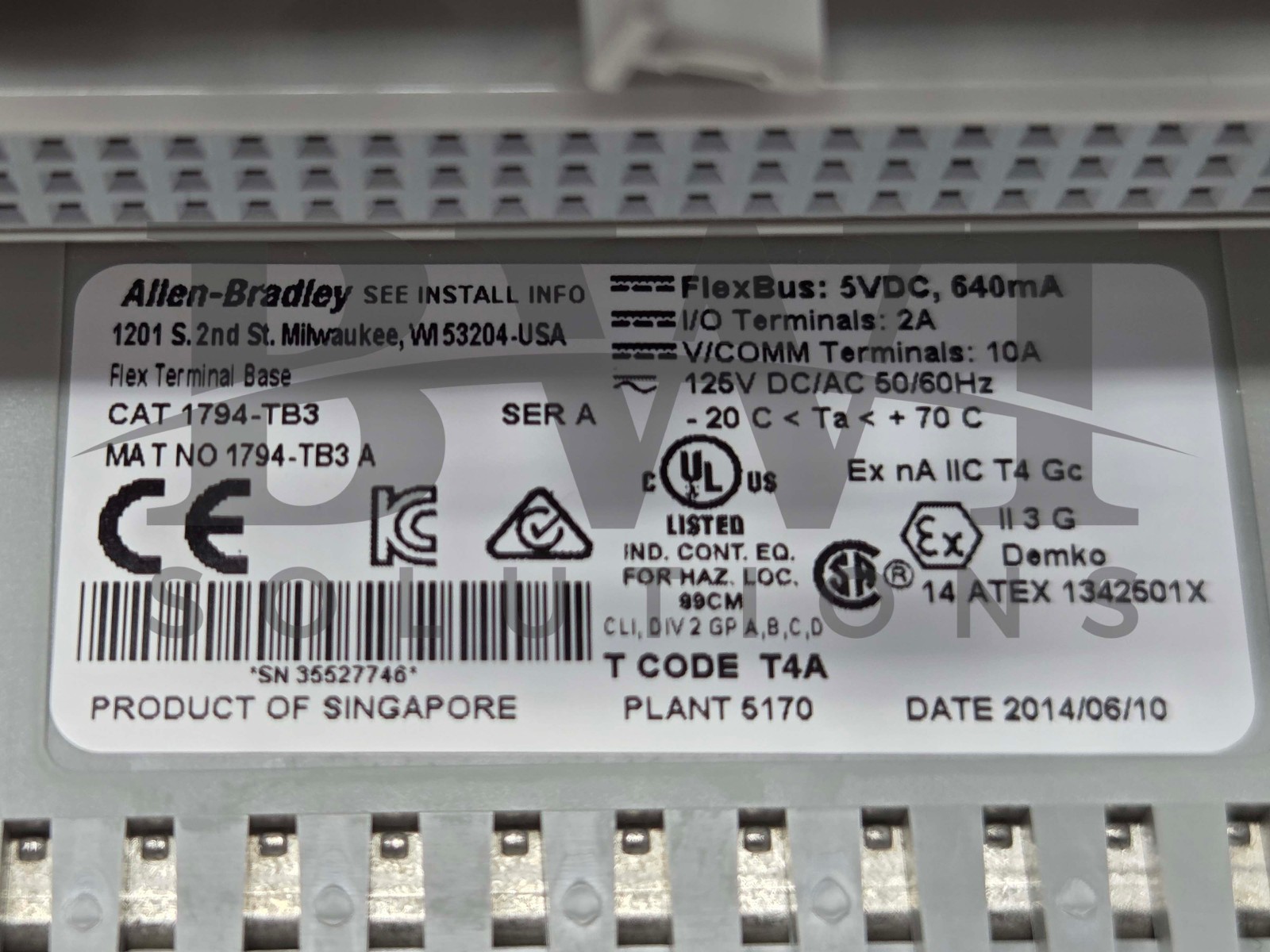 NEW Allen Bradley 1794-IE8 /B Flex I/O Analog Input Module W/ 1794-TB3/A 1794IE8