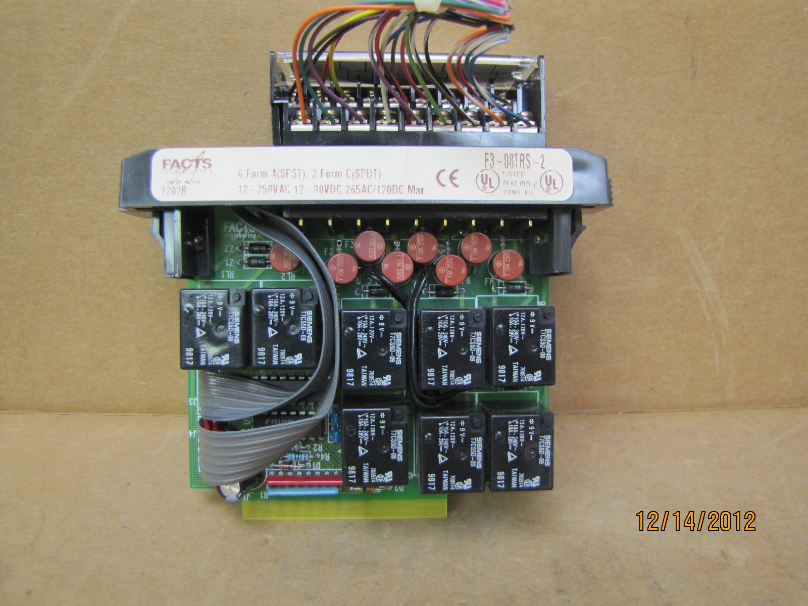 Facts Engineering Output Module 8PT Relay F3-08TRS-2 12-250VAC 12-30VDC Used
