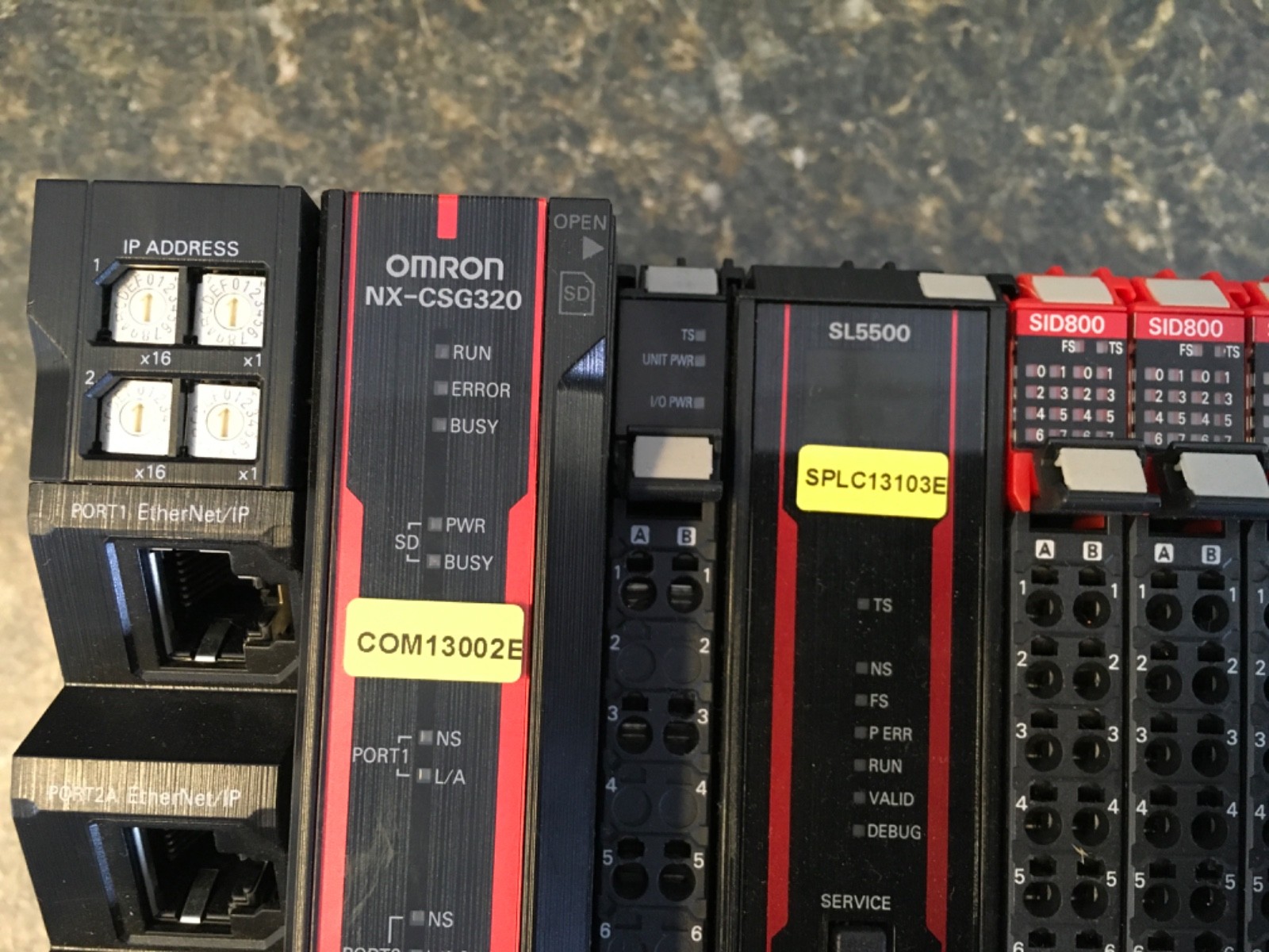 Omron NX-CSG320 Communication Unit w/NX-SL5500, SID800, SOD400, PD1000, ID5442