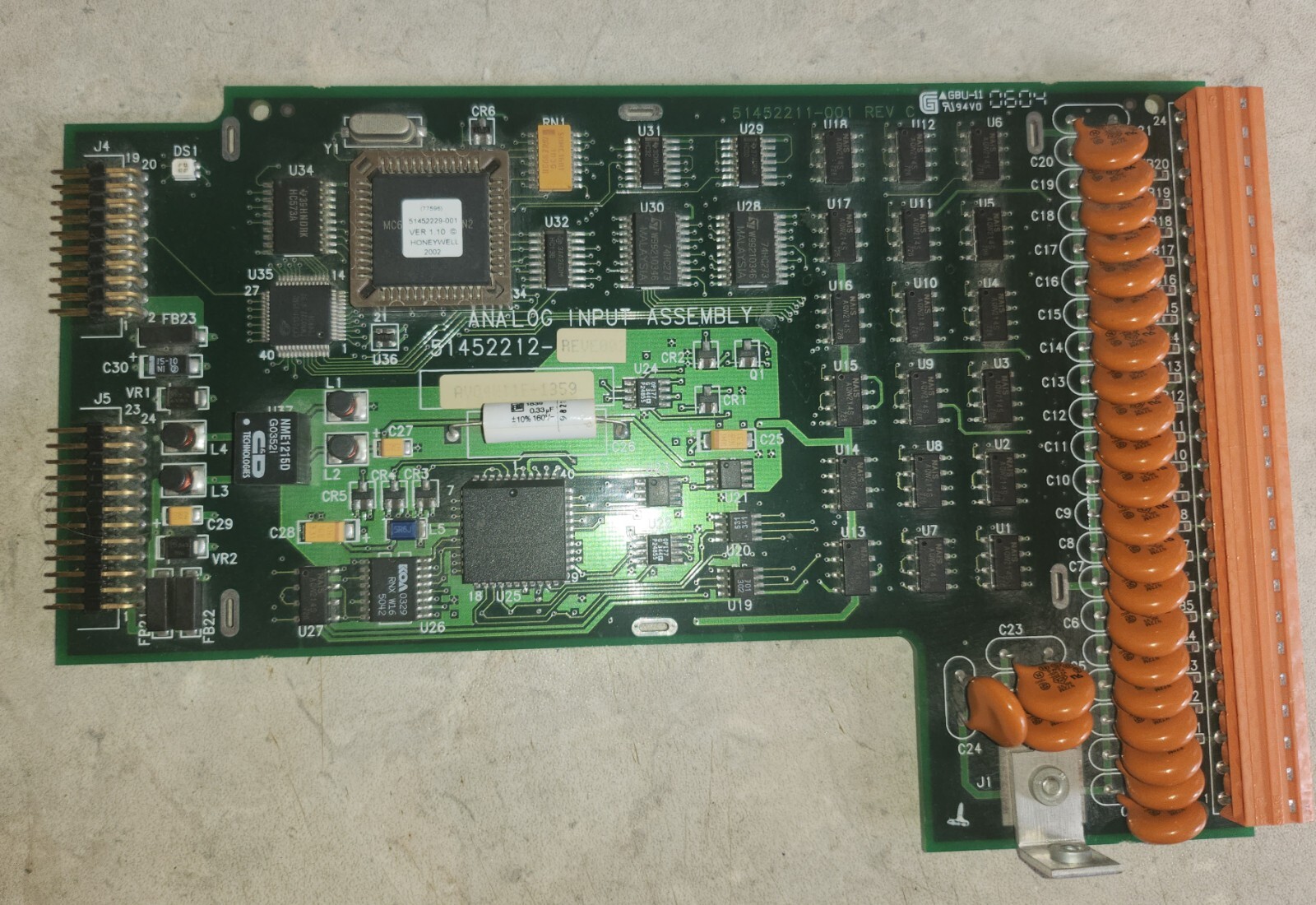 Honeywell 51452212-002 Rev E Multitrend Plus V5 Analog Input Module PCB Board