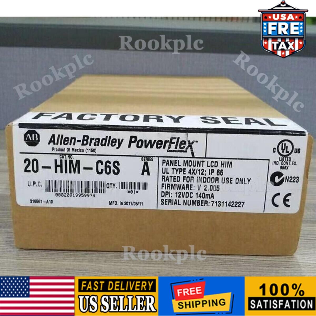 FACTORY SEALED Allen-Bradley 20-HIM-C6S Ser A Panel Mount LCD HIM AB 20 HIM C6S