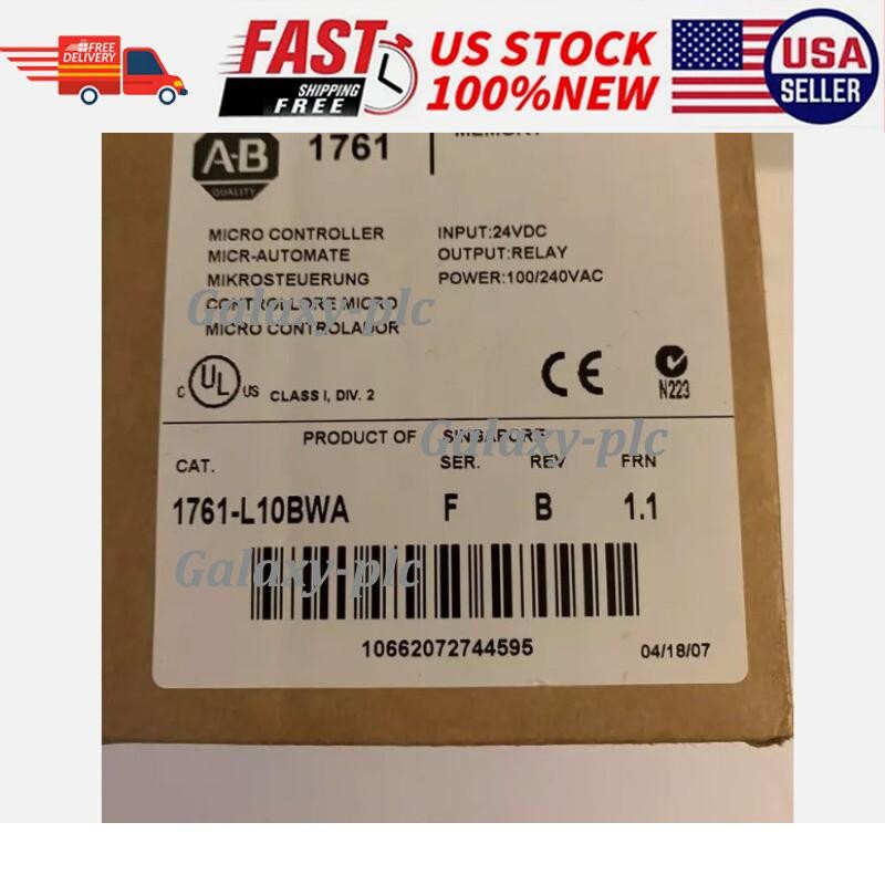 New Sealed AB 1761-L10BWA MICROLOGIX 1000 Controller 1761L10BWA US Free Tax