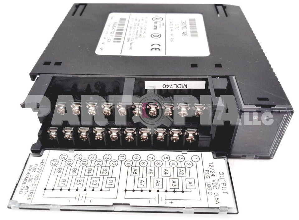 GE FANUC IC693MDL740G Output Module, 12/24Vdc, 0.5A, 16Pt, Positive Logic