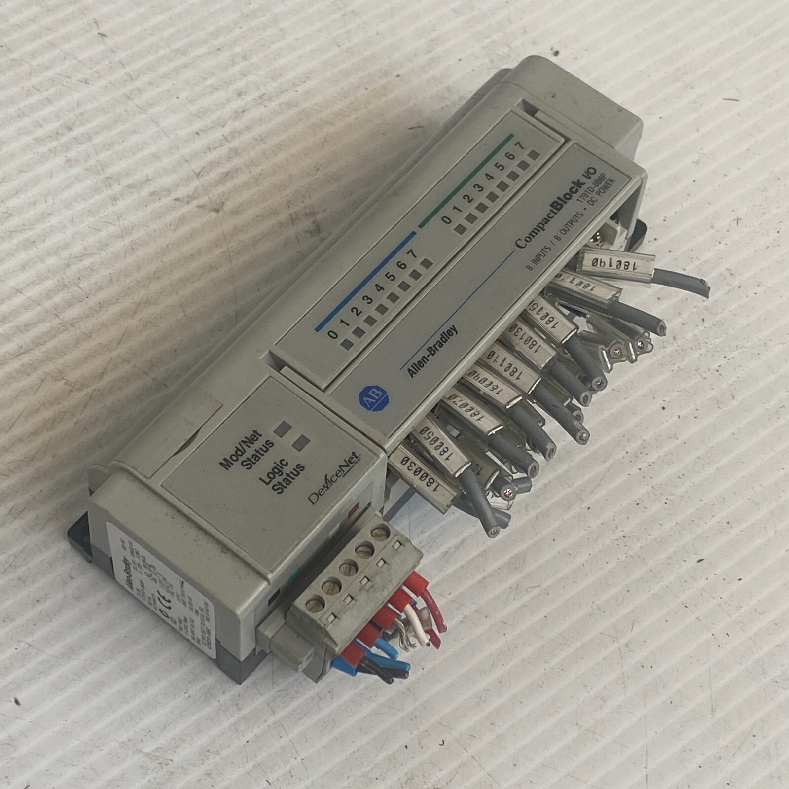 Allen Bradley 1791D-8B8P Ser D Rev C01 97240473 CompactBlock I/O PLC Module