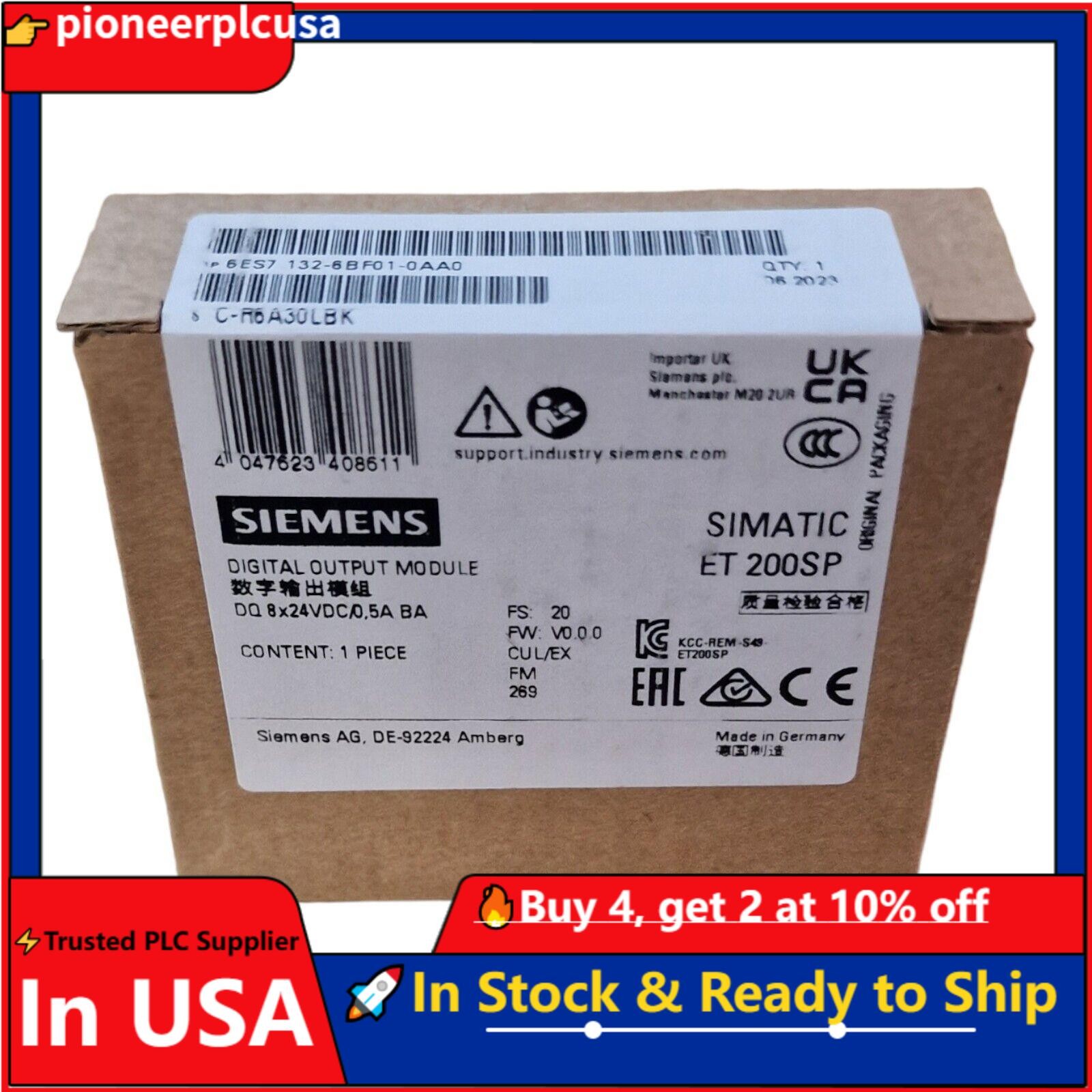 NewSiemens 6ES7 132-6BF01-0AA0 6ES7132-6BF01-0AA0 Digital output US FREE TAX