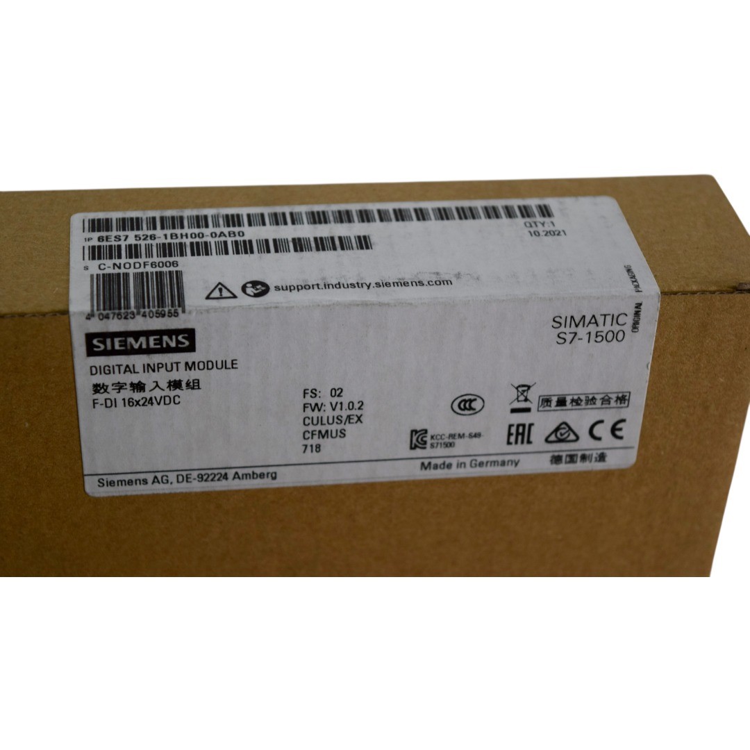 NEW Siemens 6ES7 526 1BH00 0AB0 SIMATIC S7 1500 F Digital Input Module F DI 16