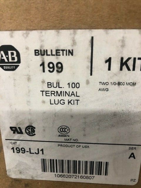 Allen Bradley 199-LJ1 SER A New – Open Box LUG KIT