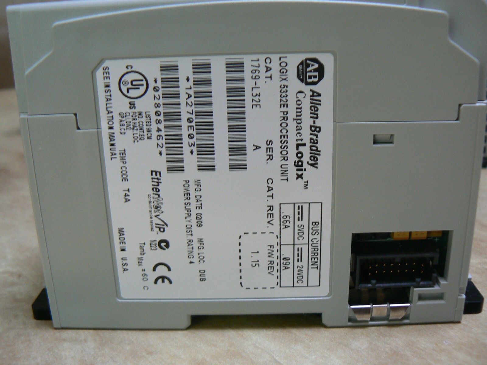 Allen Bradley 5335E,1769-L32E,1769-PA2,PS69-DPM,1769-OB32,1769-IQ32,1769-IF4I-(E