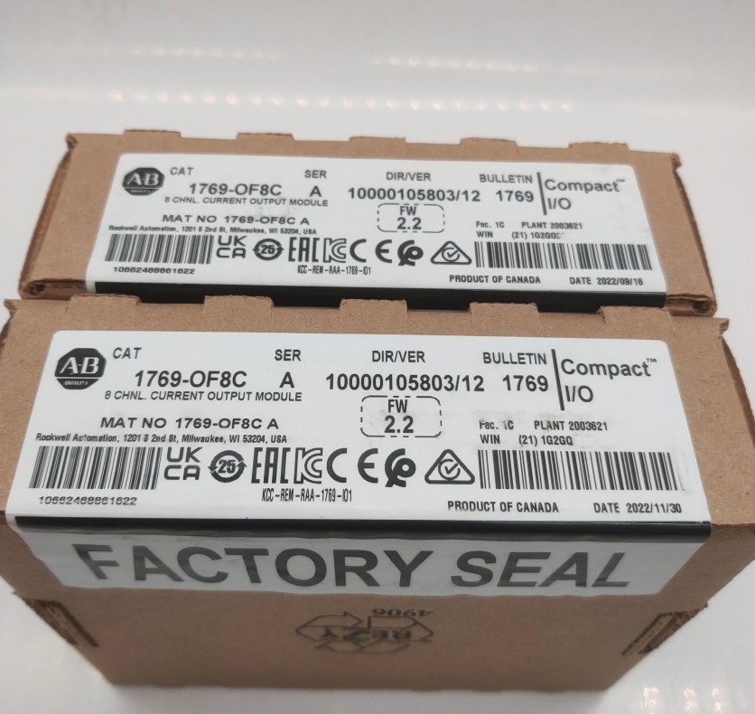 New Factory Sealed 1769-OF8C CompactLogix 8 Pt A/O Current Module AB