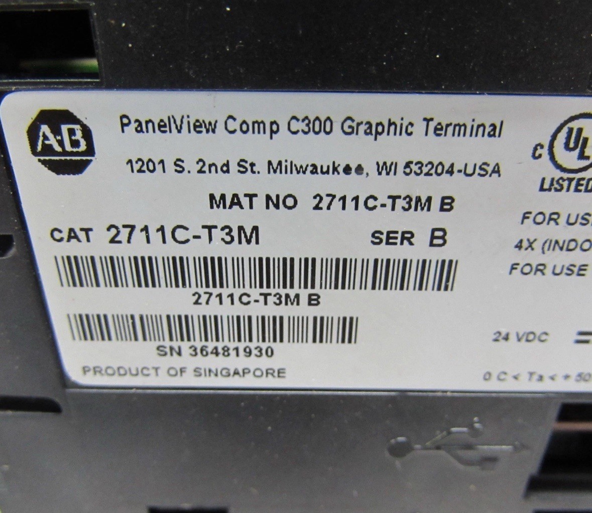 Allen Bradley 2711C-T3M , PanelView C300