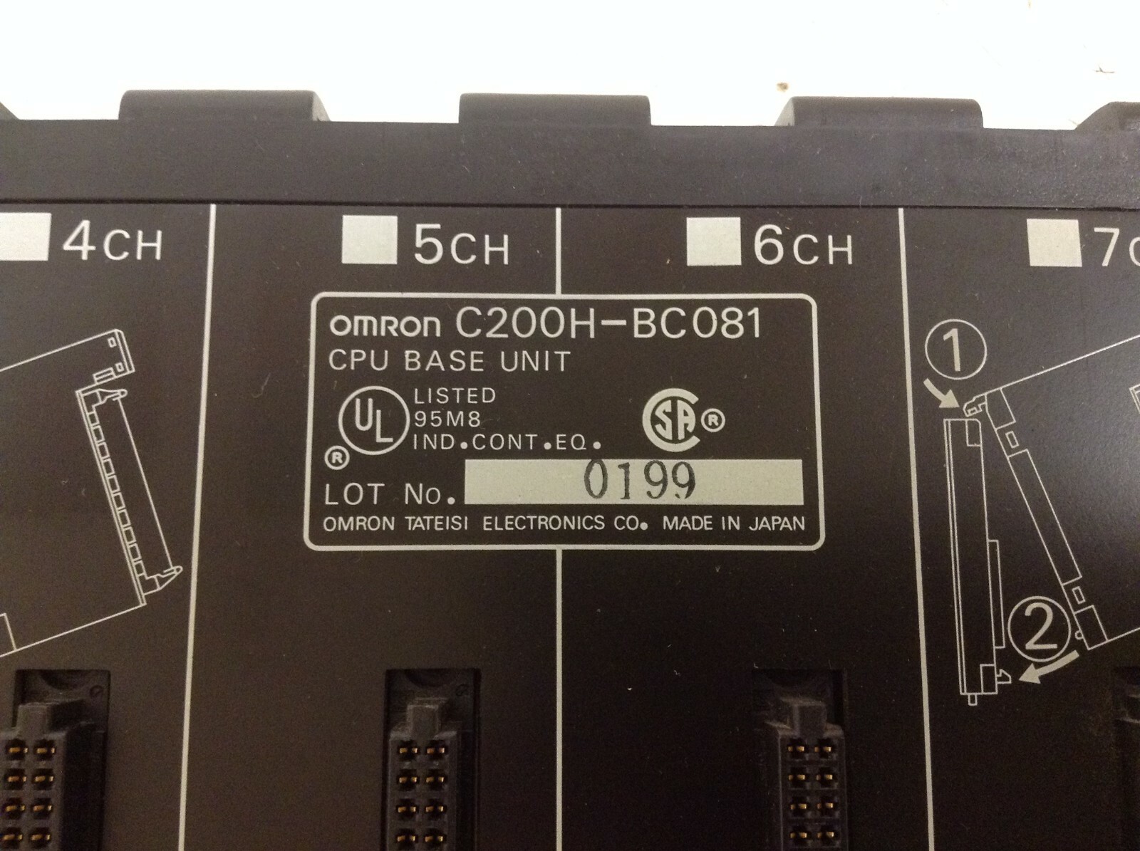 Omron C200H-BC081 CPU Base Unit Rack / Chassis C200HBC081