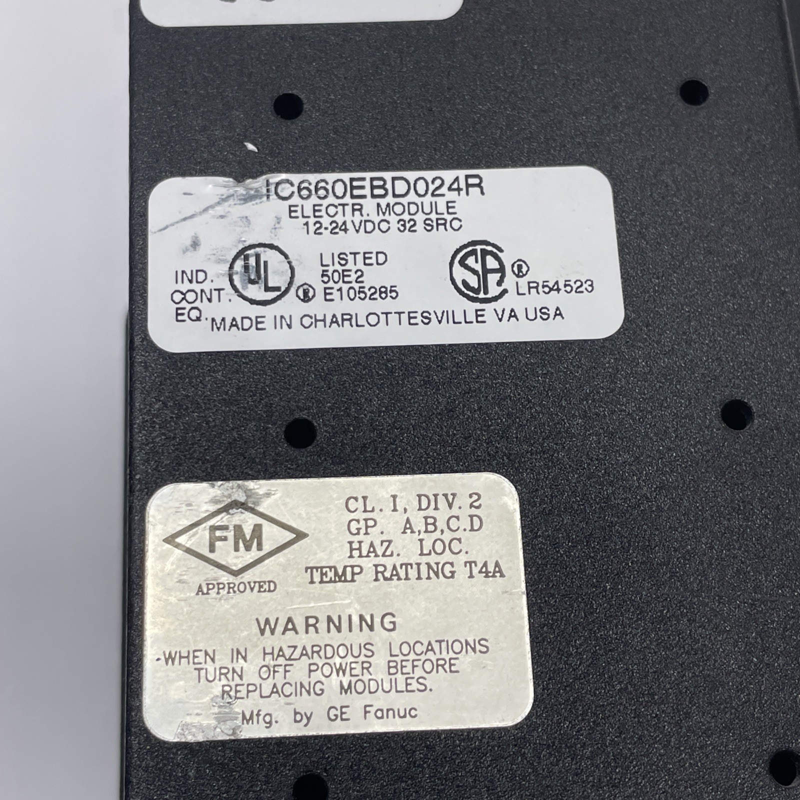 GE Fanuc IC660BBD024 I/O Block Assembly 32-Circuit 12-24VDC