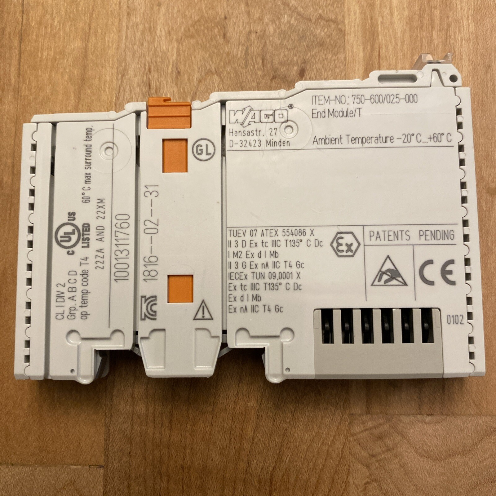 Wago 750-600/025-000 End Module/T