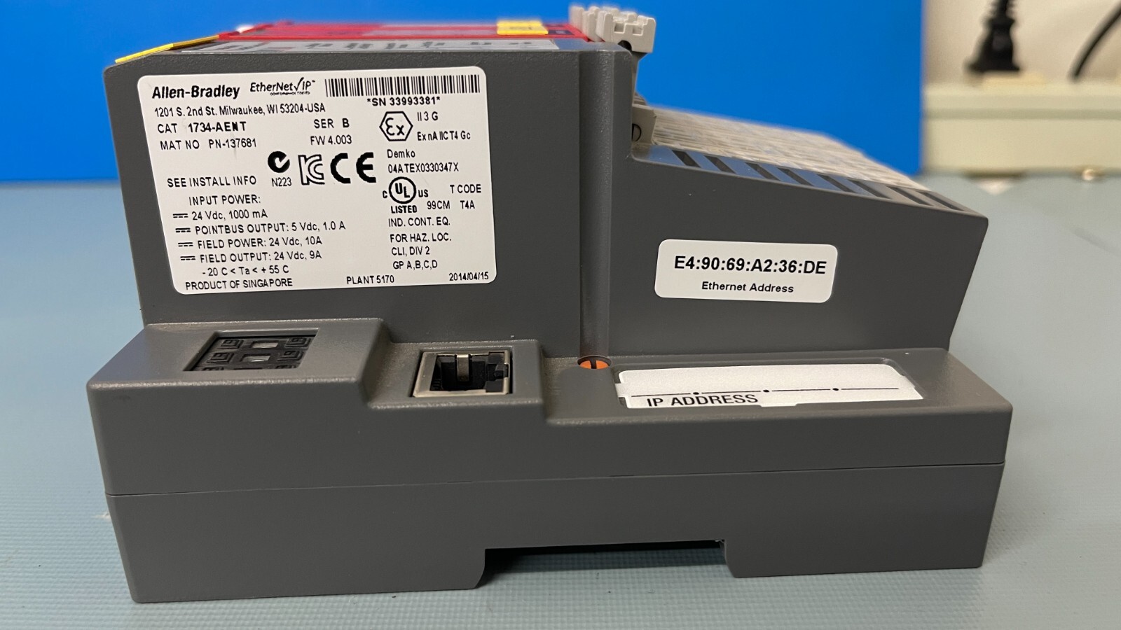 Allen-Bradley 1734-AENT Series-B With 1, 1734-0B8S & One 1734-IB8S Modules