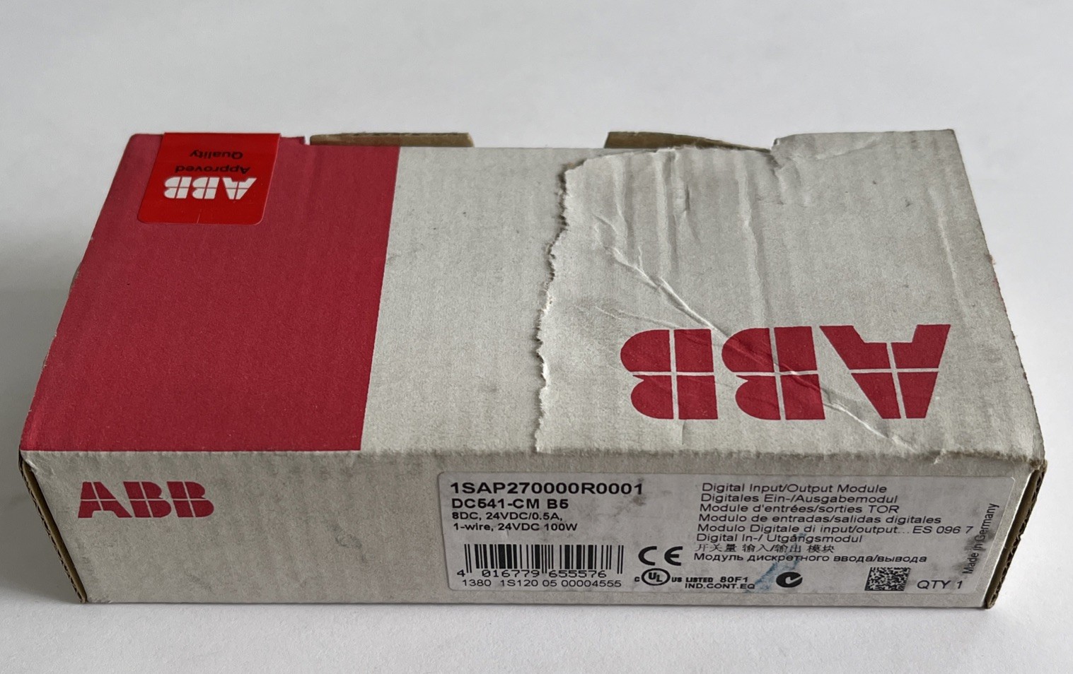 ABB 1SAP270000R0001 Digital Input / Output Module DC541-CM B5 8DC 24VDC/0.5A