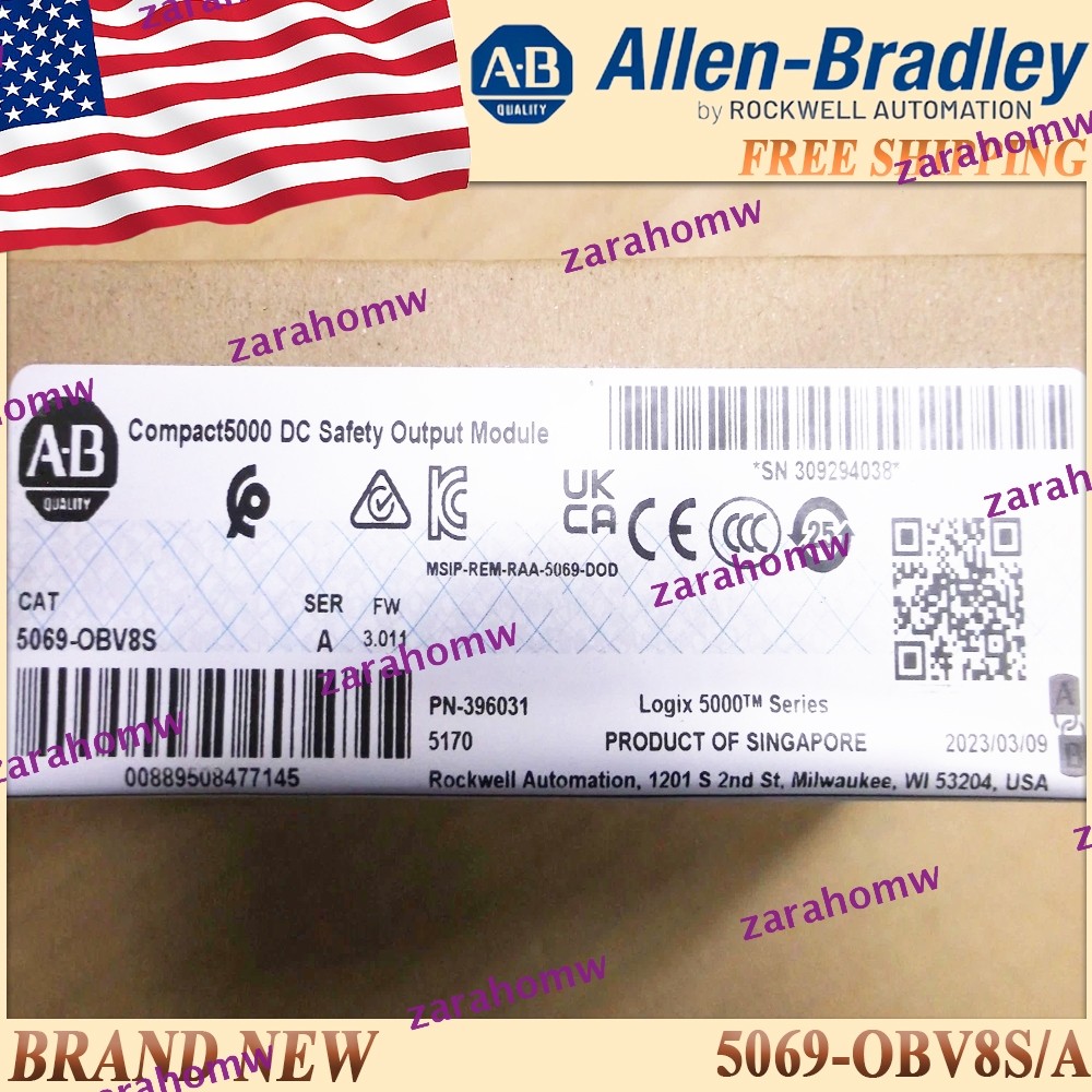 Factory Sealed AB 5069-OBV8S/A Compact5000 Safety Output Module 5069OBV8S serA