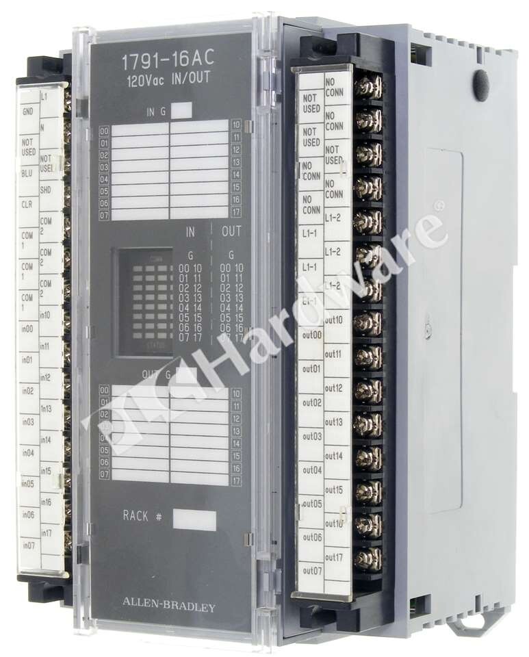 Allen Bradley 1791-16AC Series B Block I/O Module 16-Inputs/16-Outputs 120VAC