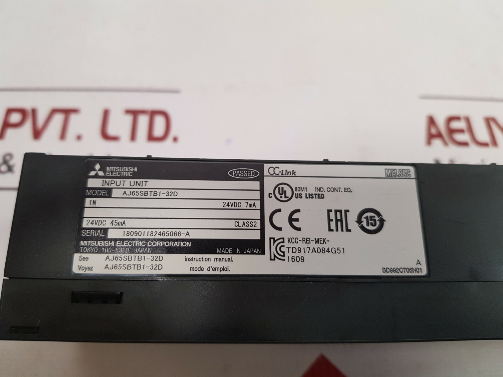 Mitsubishi aj65sbtb1-32d cc-link input unit free shipping