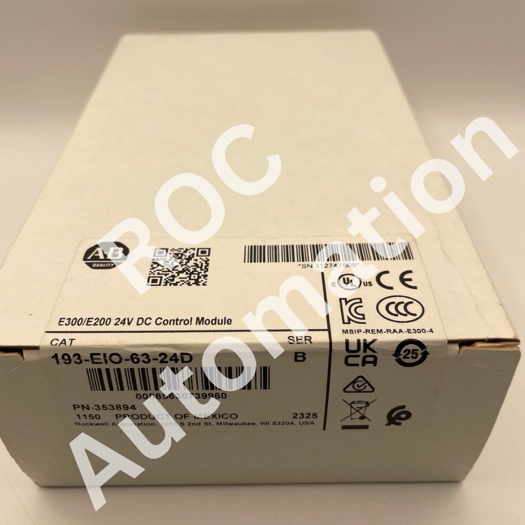 New Sealed Allen Bradley 193-EIO-63-24D /B E300 6-In/3-Out Control Module