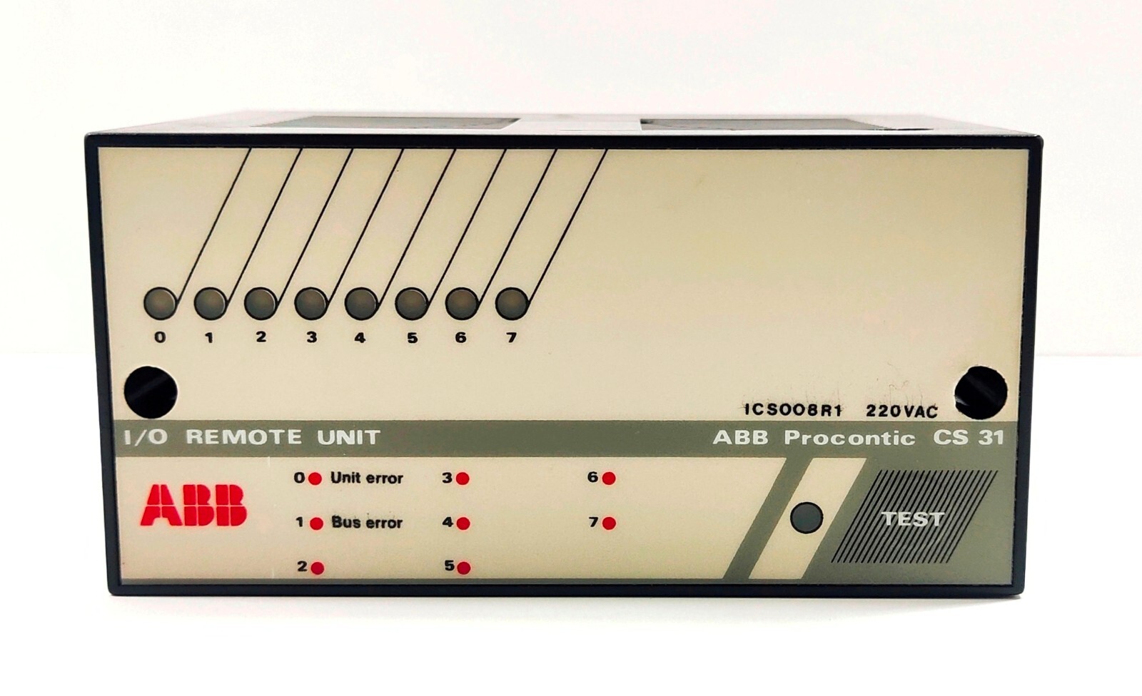 ABB PROCONTIC CS 31 ICSO08R1 I/O REMOTE UNIT FPR3312101R0026-D 220VAC