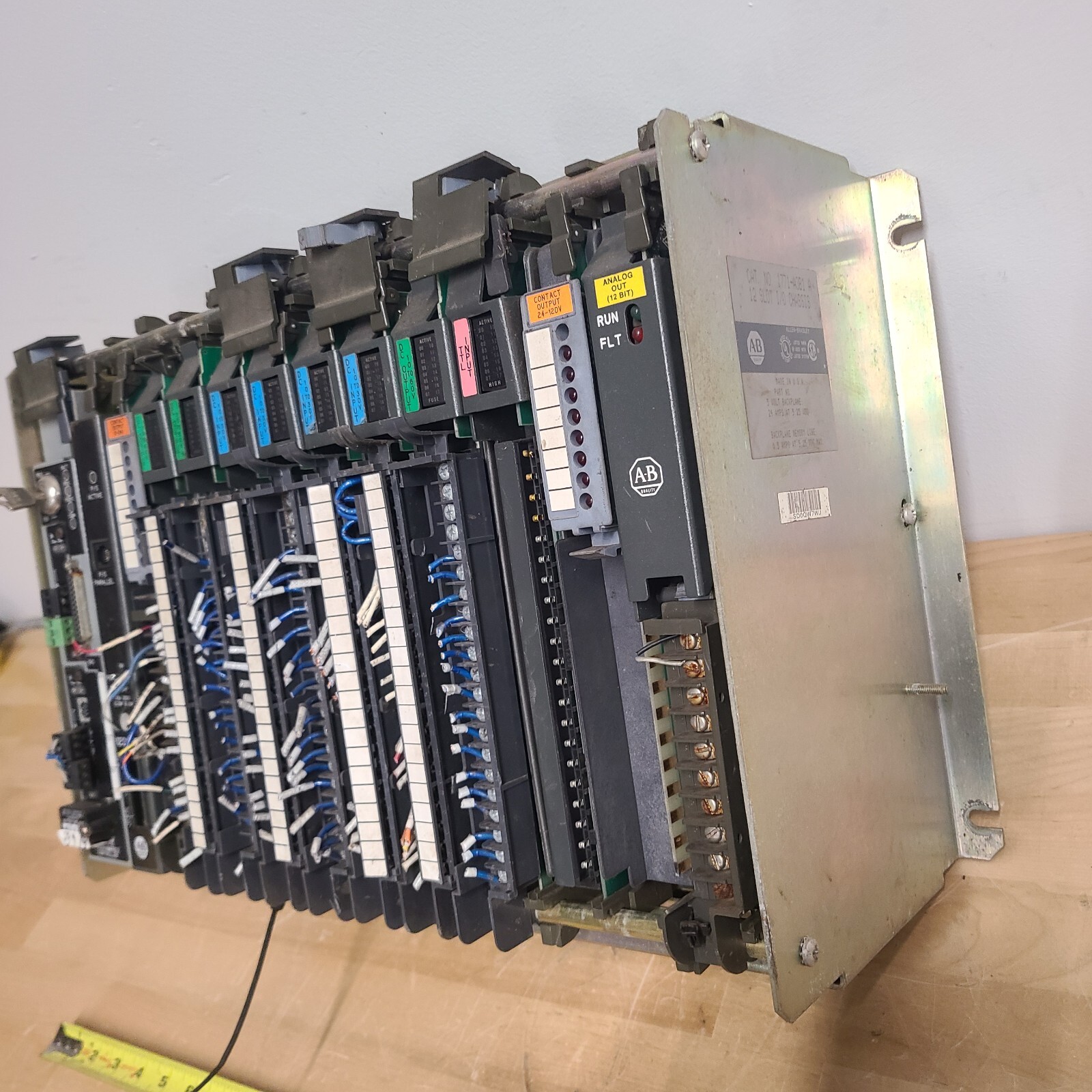 Allen Bradley 1771-A3B1 Chassis 12-slot Full Rack with, Power Supply, PLC,