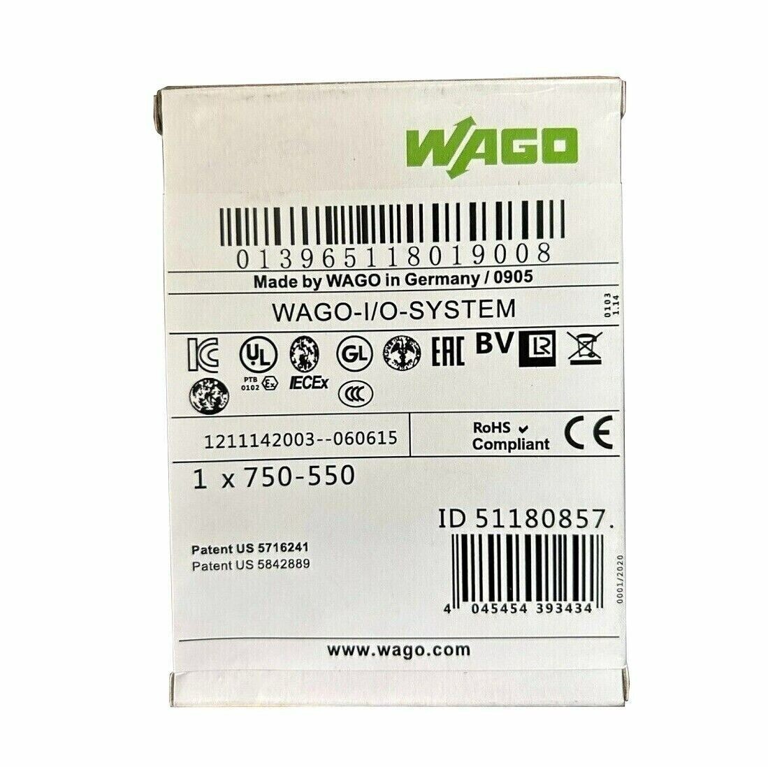 New WAGO 750-550 Analog Output Module 750-550 In Box #NN