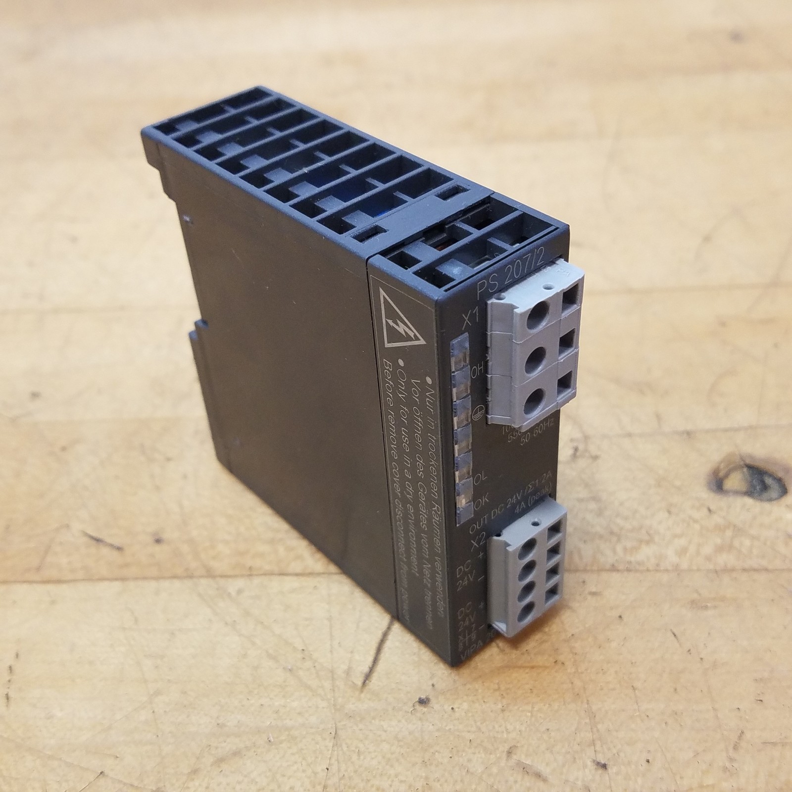 VIPA 207-1BA00 Power Supply, 100-240VAC Input, 24VDC Output, 1.2A – USED