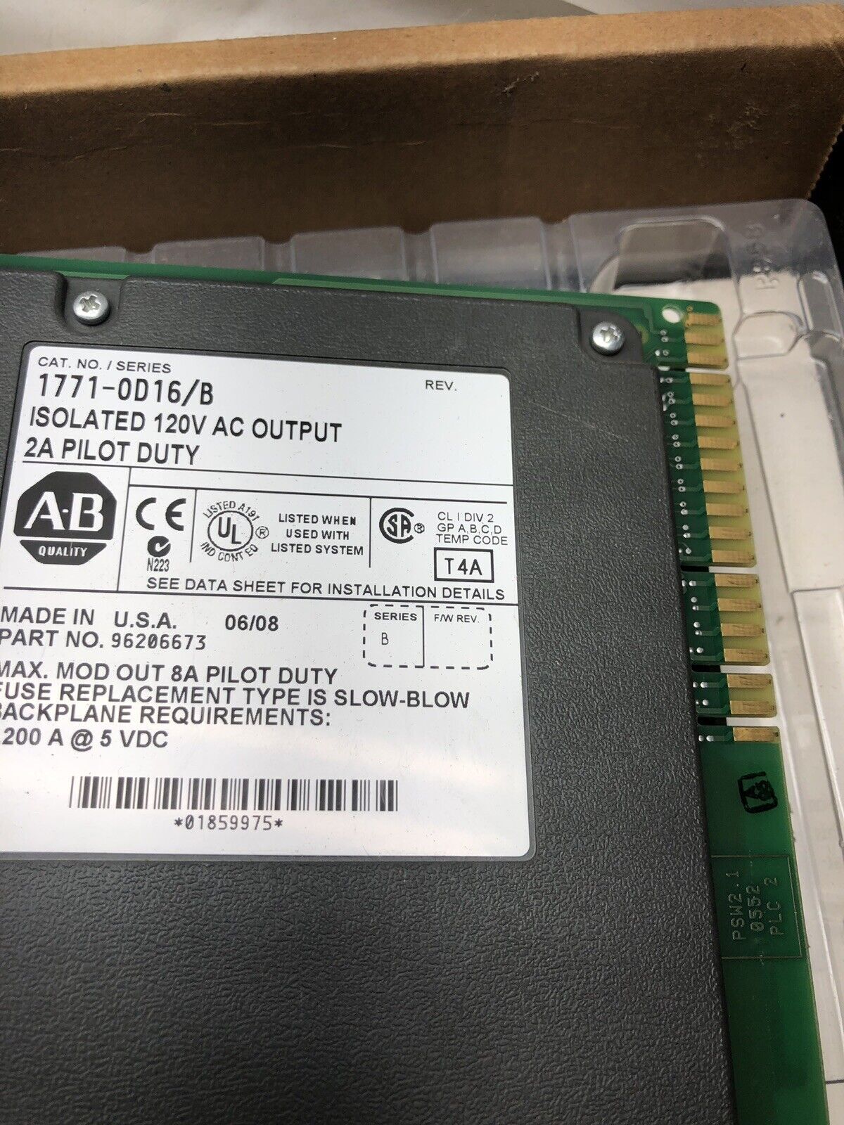 1771-OD16 ALLEN BRADLEY ISOLATED 16 POINT 120 VAC OUTPUT MODULE US Free Tax