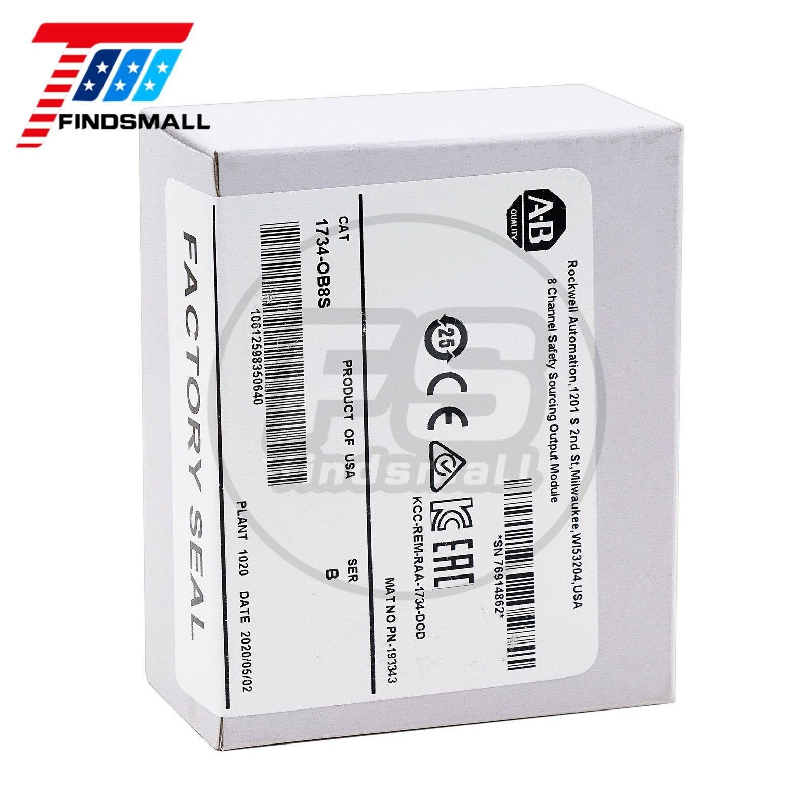 NEW Sealed 1734-OB8S Allen Bradley 8 Channel Safety Sourcing Output Module 24VDC