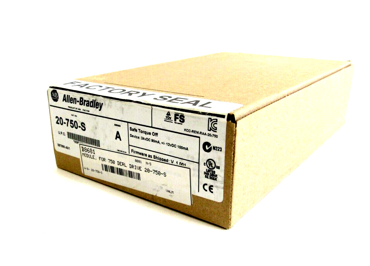 SEALED ALLEN BRADLEY 20-750-S MODULE SAFE TORQUE OFF SERIES A 20750S NEW,SURPLUS