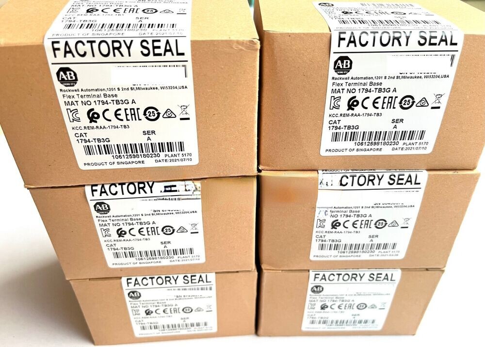 New Factory Sealed Allen-Bradley 1794-TB3G /A Flex Terminal Base Module 1794TB3G