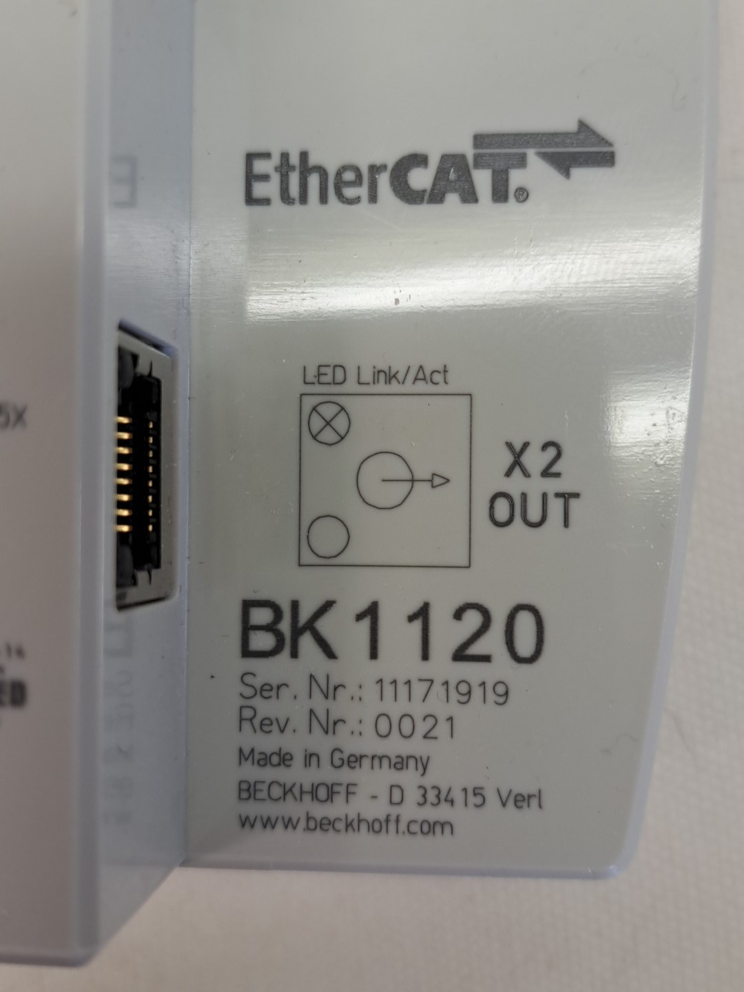BECKHOFF BK1120-0000 EtherCAT Bus Coupler NEW