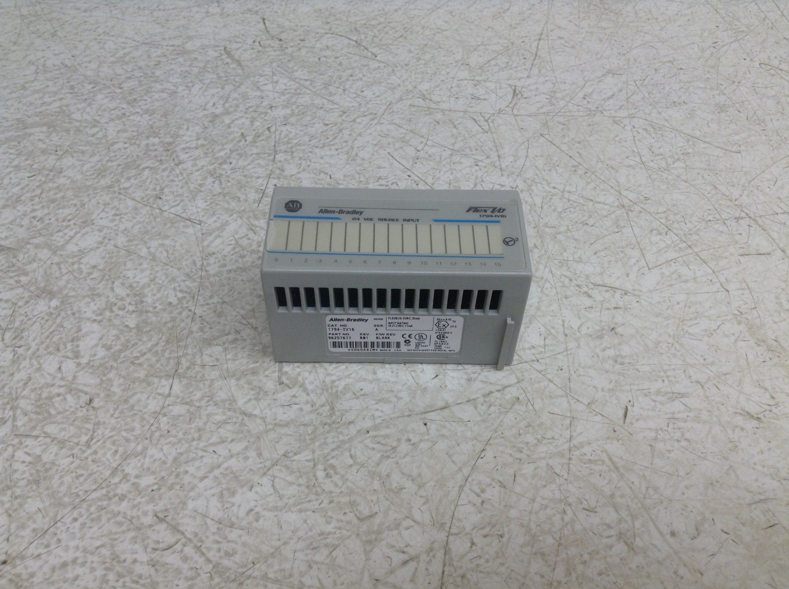 Allen Bradley 1794-IV16 Flex I/O 24 VDC 16 Input Module Ser A Rev B01 1794IV16