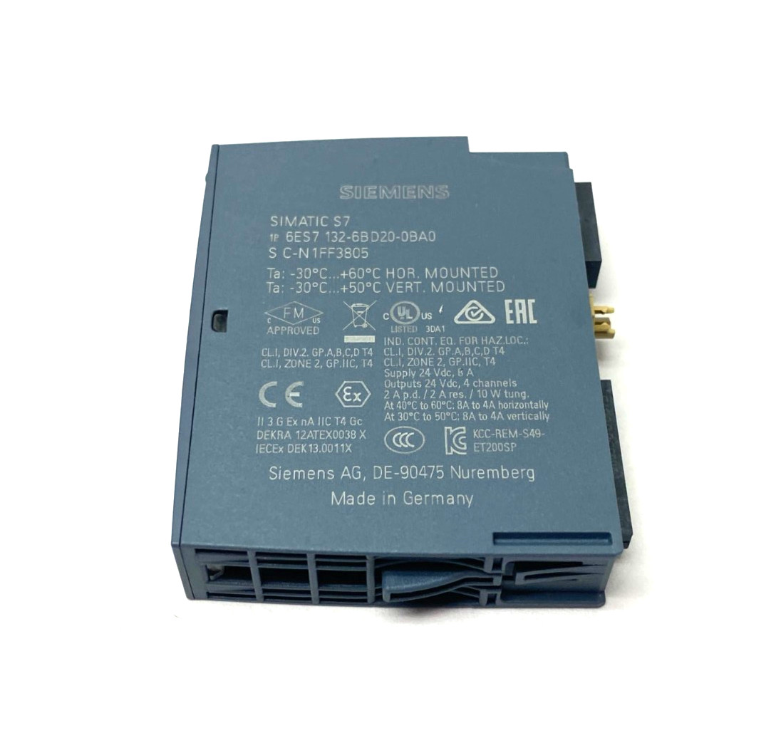 Siemens 6ES7 132-6BD20-0BA0 SIMATIC ET 200SP Digital Output Module DQ 4x24VDC/2A