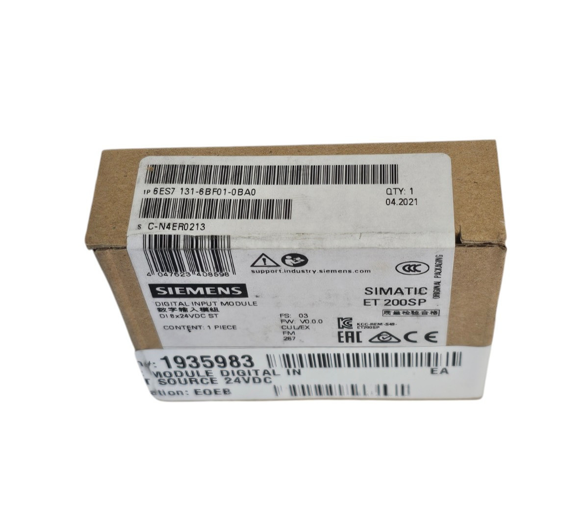F/S SIEMENS 6ES7131-6BF01-0BA0 DIGITAL INPUT MODULE 6ES7 131-6BF01-0BA0